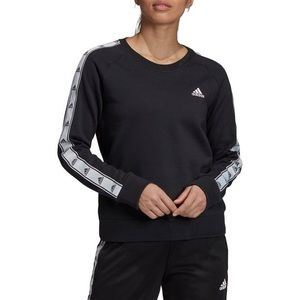 Black Adidas Tiro Tape Crewneck Logo Sleeve Sweatshirt